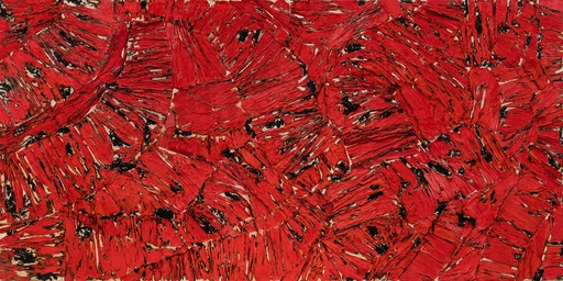 [Red90x45ART+3] ROUGE Acrylique et Papier Brûlé ART+3