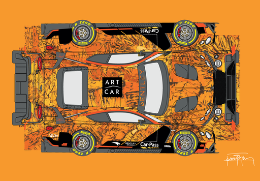 [ARTCAR_GT3_BluePrint90x70ART+3] ART CAR GT3 Brûlée par Jean Boghossian Blueprint ART+3